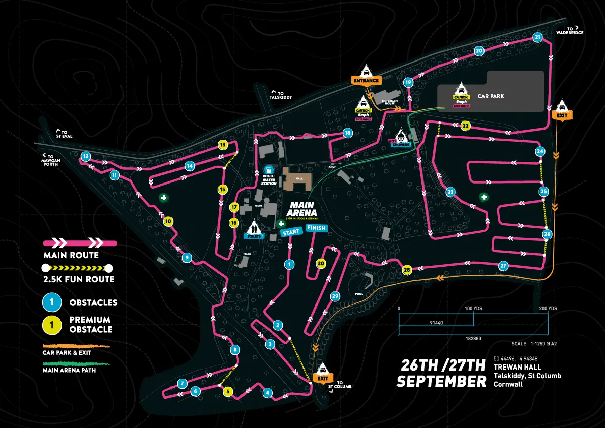 Illustrated WAX Burner 2026 course route map